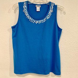 NWOT Vicki Wayne Tank Top w Rhinestone Detail Sz S